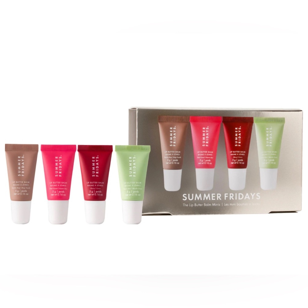 Summer Fridays Lip Care Collection - Pink, Brown, Red, White